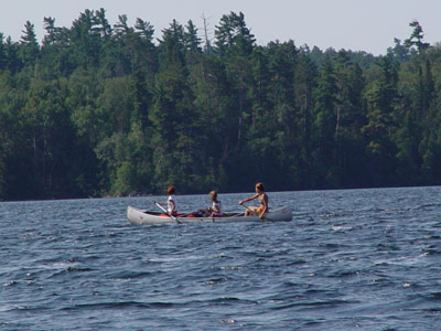 Crossing the waters of Lake Temagami