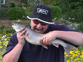 Enjoying fresh Lake Temagami fish.