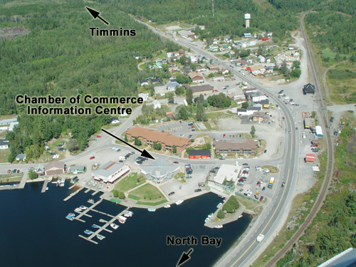 Location of the Temagami Information Centre